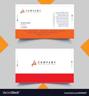 simple and clean red white business card