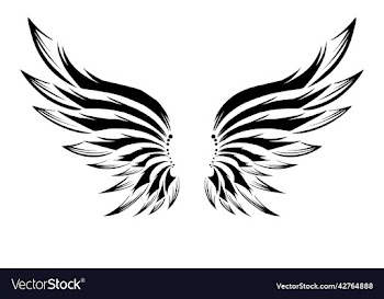 simple angel wings tattoo