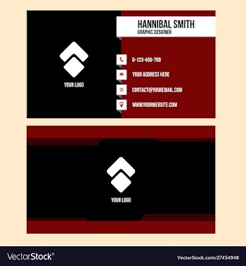 Simple attractive business card vector image