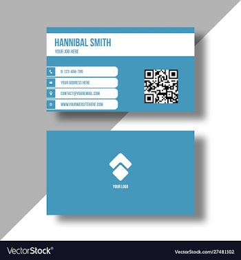 Simple attractive business card vector image
