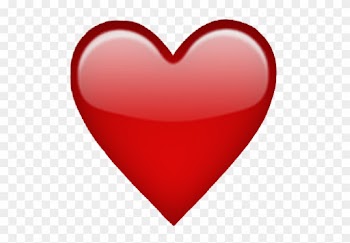 Simple Basic Red Heart Iphone Emoji Followme - Ios Heart Emoji Png