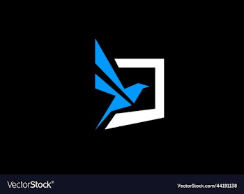 simple beautiful bird box chat icon logo