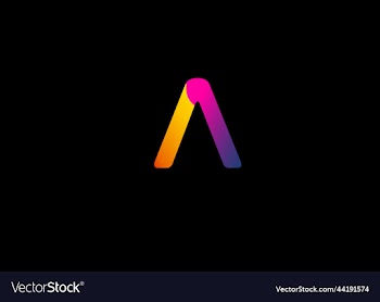 simple beautiful letter a colorful logo