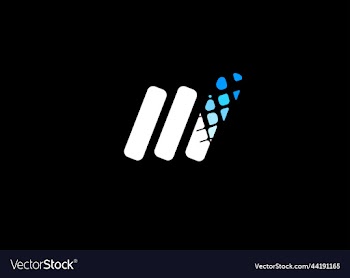 simple beautiful letter m digital logo