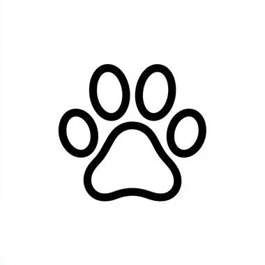 Simple Black Dog Paw Icon