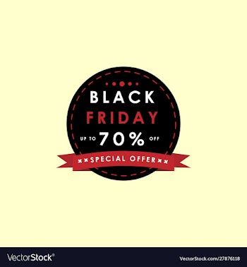 Simple black friday banner vector image