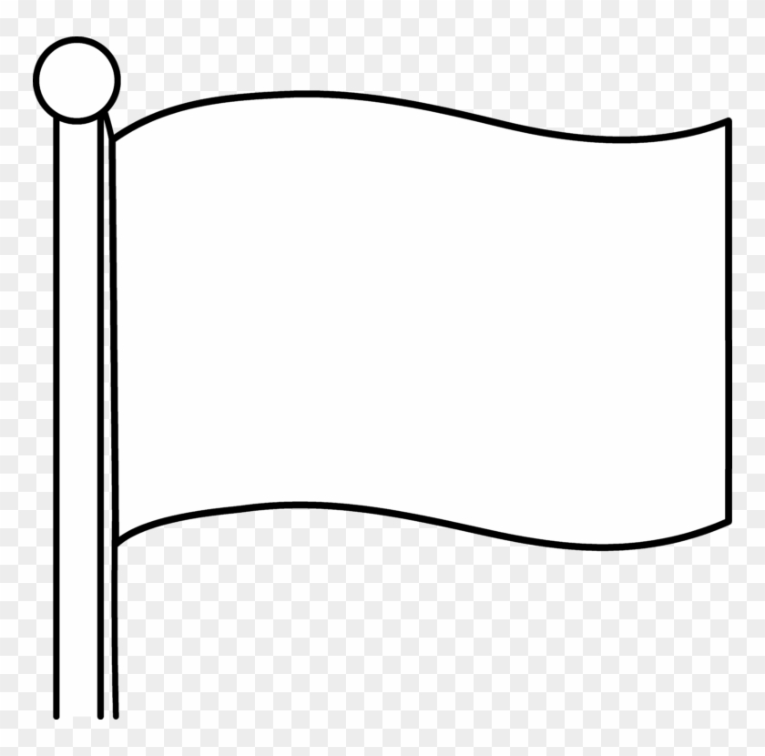 Simple Blank Flag Design Free Clip Art - Flag Outline