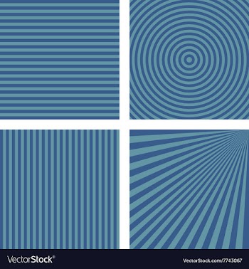 Simple blue striped pattern background set vector image