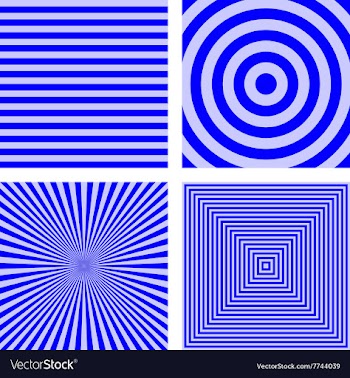 Simple blue striped pattern background set vector image