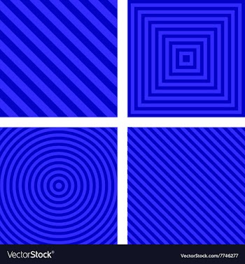 Simple blue striped pattern background set vector image