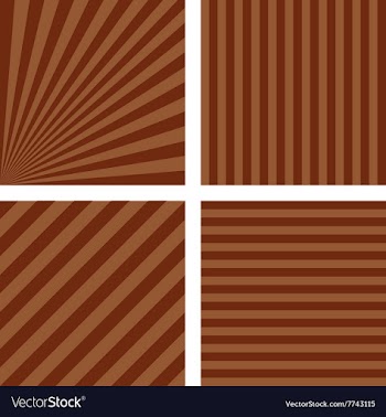 Simple brown striped pattern set vector image