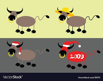 Simple bull vector image