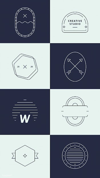 Simple business logo set | Free stock vector - 679726