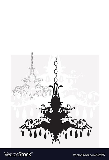 Simple chandelier graphic vector image