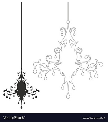 Simple chandelier vector image