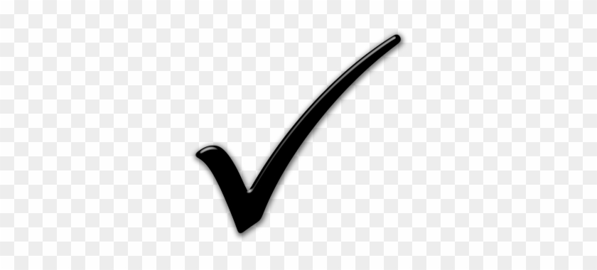Simple Check Mark Icon Image - Black Check Mark Transparent Background