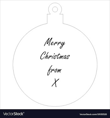  					Simple christmas tree ornament for laser cutting vector image														