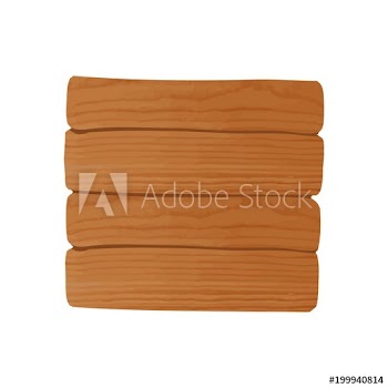 Simple clean wooden billboard made of rough planks nailed together