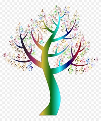 Simple Clef Tree Variation 2 No Background - Tree With Colorful Leaves