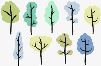 Simple Color Cartoon Bush, Trees, Color, Simple Trees PNG and ...