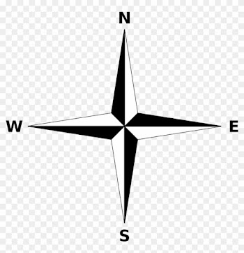 Simple Compass Rose - Simple Compass Rose Black And White