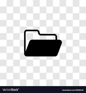 simple cute silhouette style of folder icon