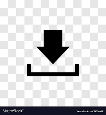 simple download icon - black silhouette style