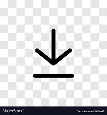 simple download icon - black silhouette style