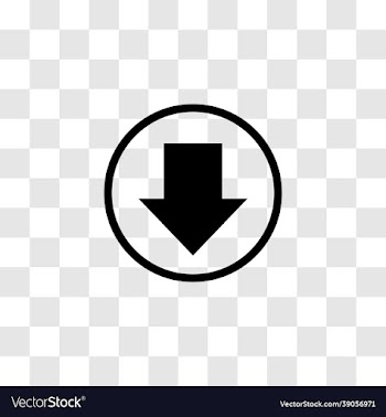 simple download icon - black silhouette style