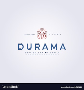simple durama line icon logo template