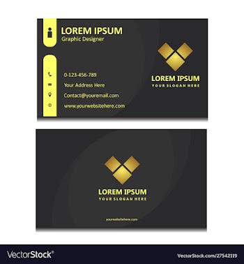 Simple elegant black business card vector image