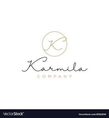 Simple elegant luxury initial letter k logo design vector image