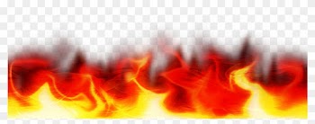 Simple Flames Border Transparent Background - Transparent Background Fire Border
