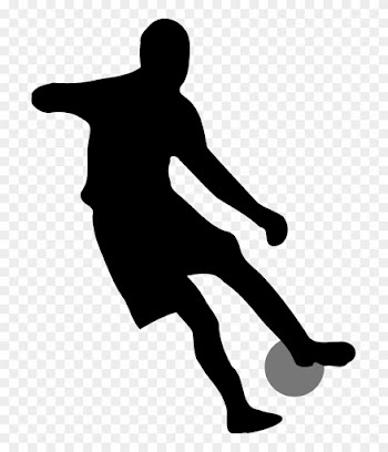 Simple Football Clipart - Soccer Player Silhouette No Background