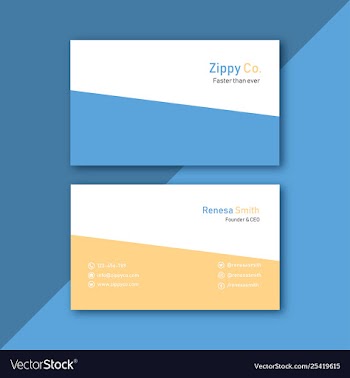 Simple fresh busines card image vector image