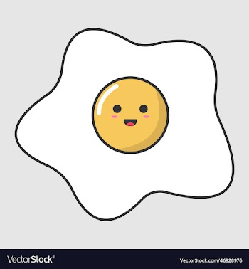 simple fried egg with happy face