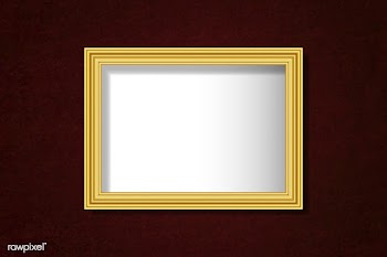Simple golden frame on the wall | Free stock vector - 584152