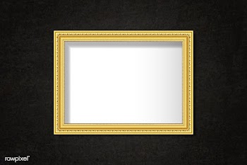 Simple golden frame on the wall | Free stock vector - 584190