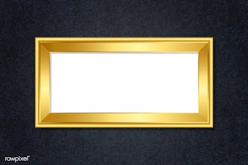 Simple golden frame on the wall | Free stock vector - 584195