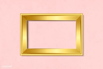 Simple golden frame on the wall | Free stock vector - 584197