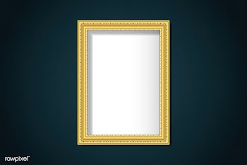 Simple golden frame on the wall | Free stock vector - 584203