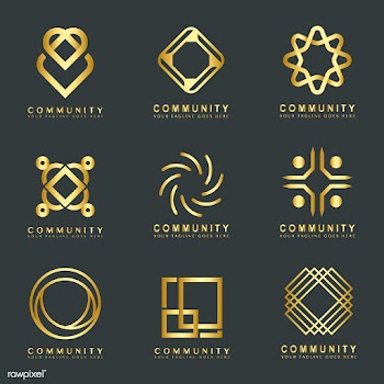 Simple golden logo set | Free stock vector - 503752