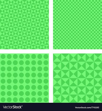 Simple green pattern set vector image