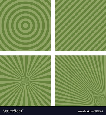 Simple green striped pattern background set vector image