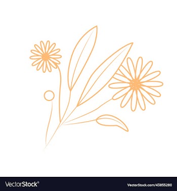 simple hand drawn silhouette nature plant
