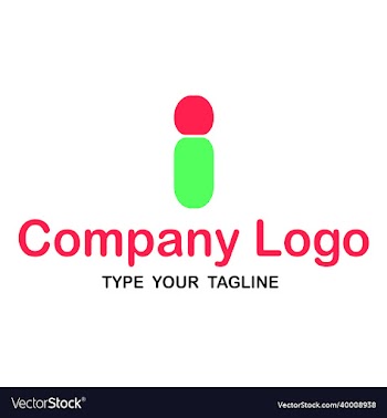 simple i letter concept logo design