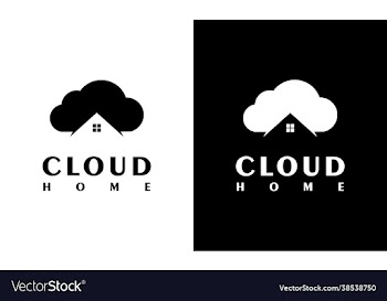 simple inspiration cloud house logo template