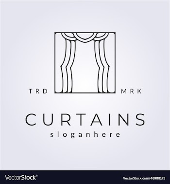 simple inspiration curtains logo in badge