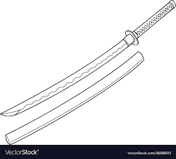 Simple katana vector image