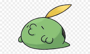 Simple Leaf Cliparts - Green Pokemon Blob